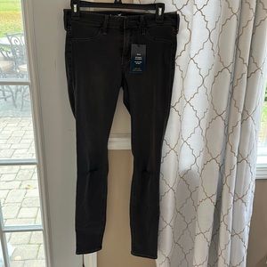 Hollister California Low rise Jean legging stretch 7L 28 x 30 nwt faded black